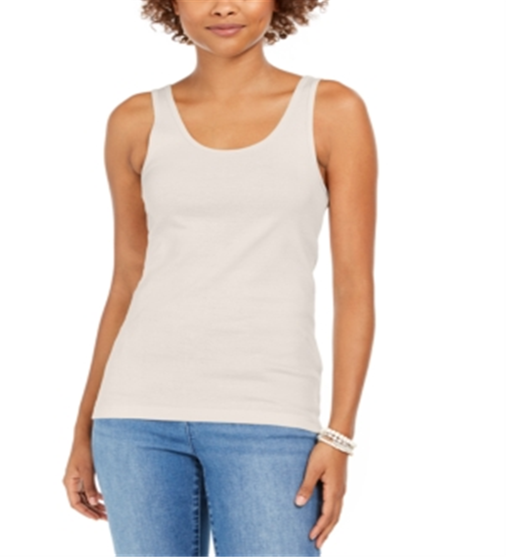 Style & Co Women's Cotton Tank Top Brown Size M