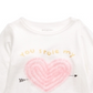 First Impressions Baby Girl's Cotton You Stole My Heart T-Shirt White Size 3-6 M