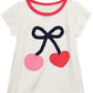 First Impressions Baby Girl's Cotton Cherry T-Shirt White Size -3-6 M