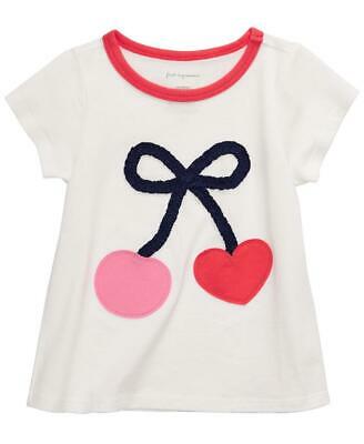 First Impressions Baby Girl's Cotton Cherry T-Shirt White Size -3-6 M