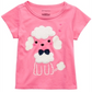 First Impressions Baby Girl's Poodle Print with Faux Sherpa Trim T-Shirt Pink Size 3-6M