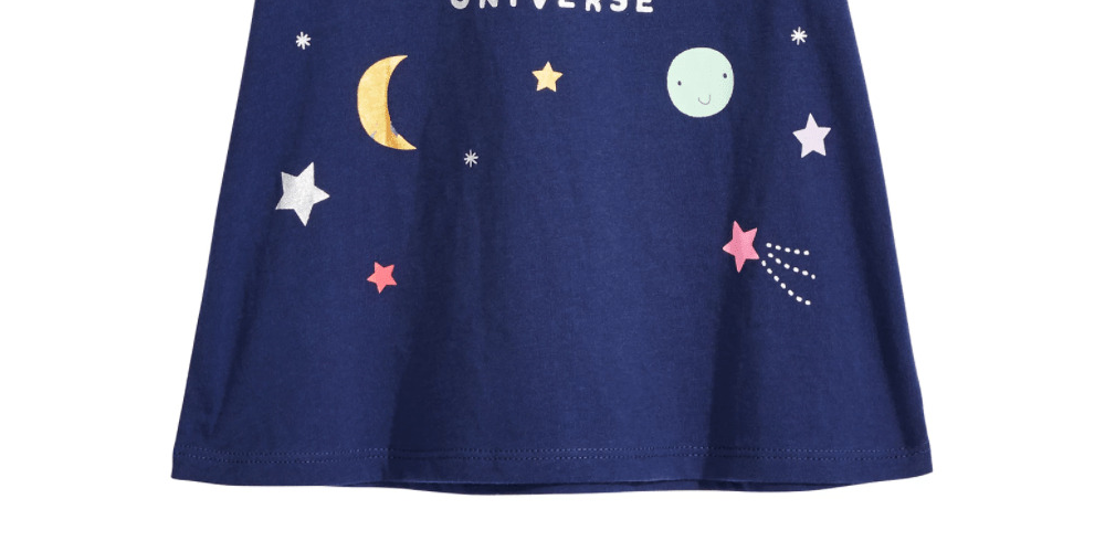 First Impressions Baby Girl's Universe Print Cotton T-Shirt  Blue Size 3-6M