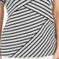 Karen Scott Women's Asymmetrical Striped Top Gray Size Small