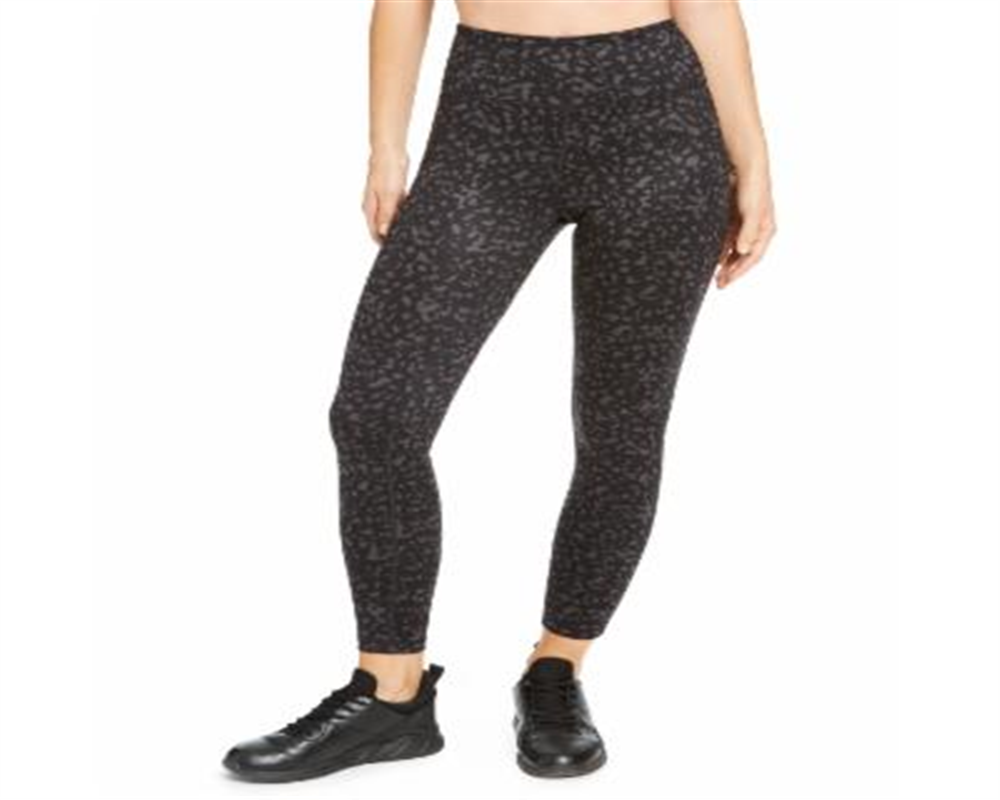 Ideology Women's Tonal Print Leggings Black Size M