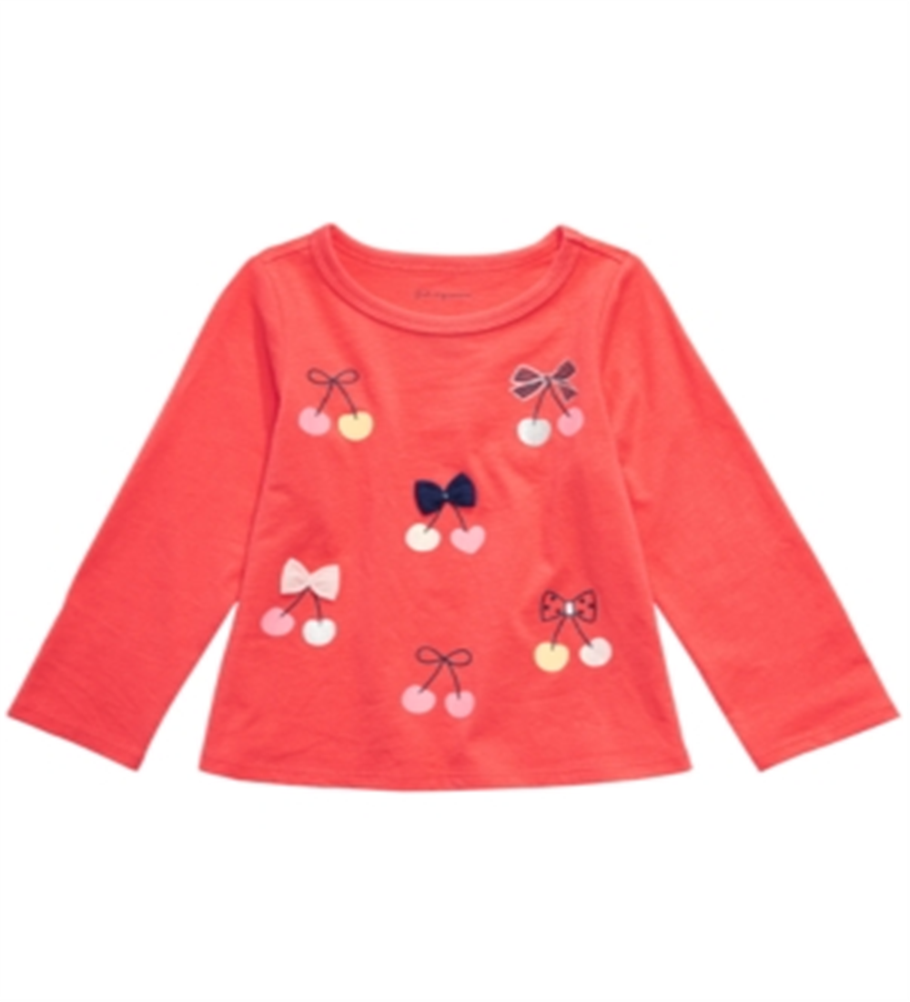 First Impressions Baby Girl's Cherries Print Cotton T-Shirt Orange Size 18M