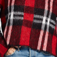 Weatherproof Women's Plaid Crew Neck Crop Sweater Red Size Medium