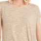 JM Collection Women's Tie Hem T-Shirt Brown Size M