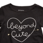 First Impressions Baby Girl's Cotton Beyond Cute Top  Black Size 6-9 M