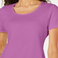 Karen Scott Women's Short Sleeve Scoop Neck Top Purple Size Small
