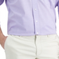 Club Room Men's Regular Fit Cotton Spread Collar Pinpoint Dress Shirt Purple Size M