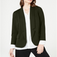 Alfani Women's Notch Collar Blazer Green Size PP