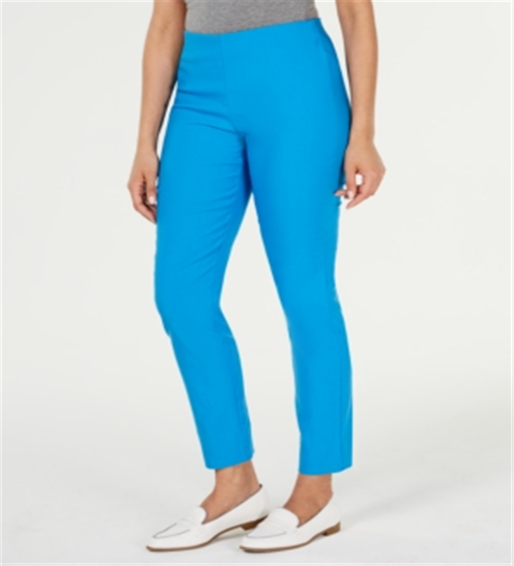 Charter Club Women's Tummy Control Skinny Leg Ankle Pants Blue Size 6