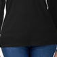 Karen Scott Women's Scoop Neck Top  Black Size S