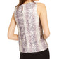 INC International Concepts Women's Snake Print Sequined Top Pink Size Petite X-Small
