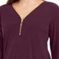 JM Collection Women's Zipper Trim Top Purple Size Petite S