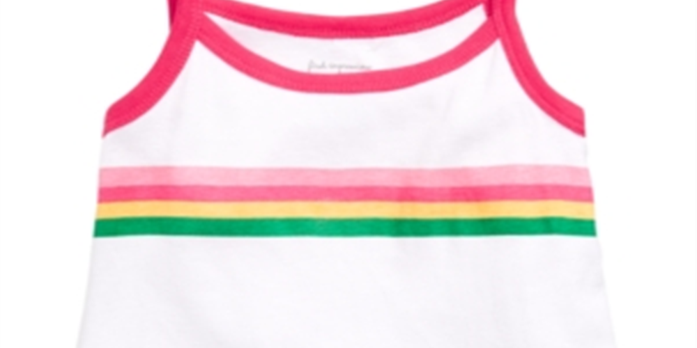 First Impressions Baby Girl's Striped Swing Top White Size 18 M