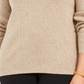 Karen Scott Women's Long Sleeve V Neck Sweater Brown Size Large