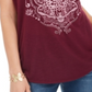 Style & Co Women's Lotus Graphic T-Shirt Purple Size Petite Small