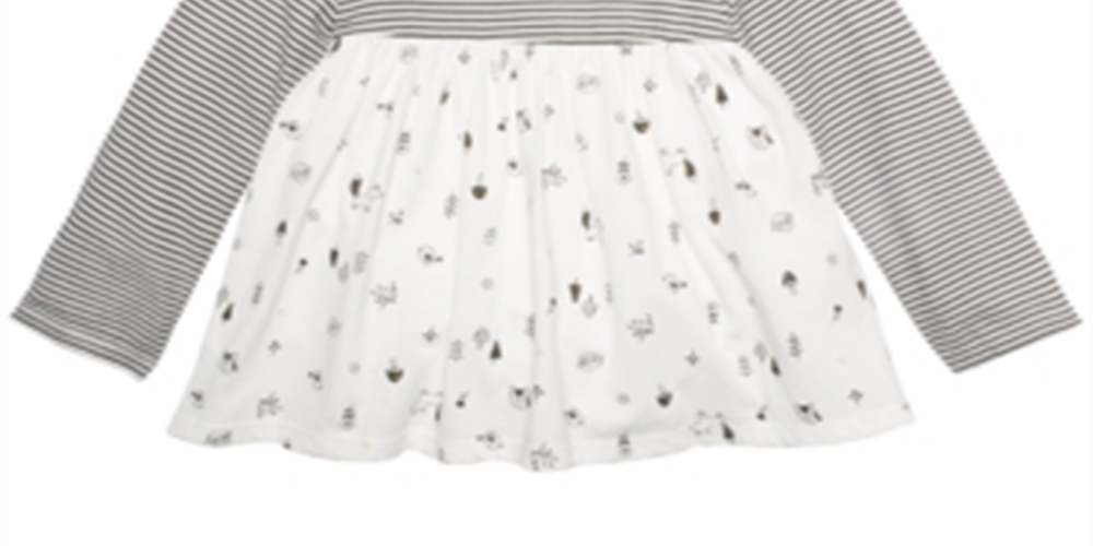 First Impressions Toddler Girl's Cotton Woodland Animals Tunic  White Size 2T