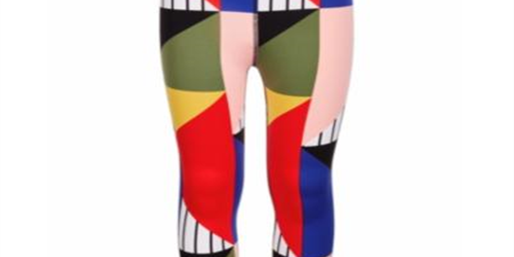 Ideology Big Girl's Colorblocked High Rise Ankle Leggings Black Size XL/16