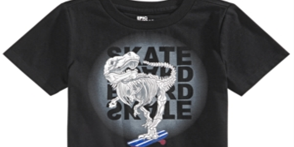 Epic Threads Little Boy's Skeleton Skate T-Shirt Black 7