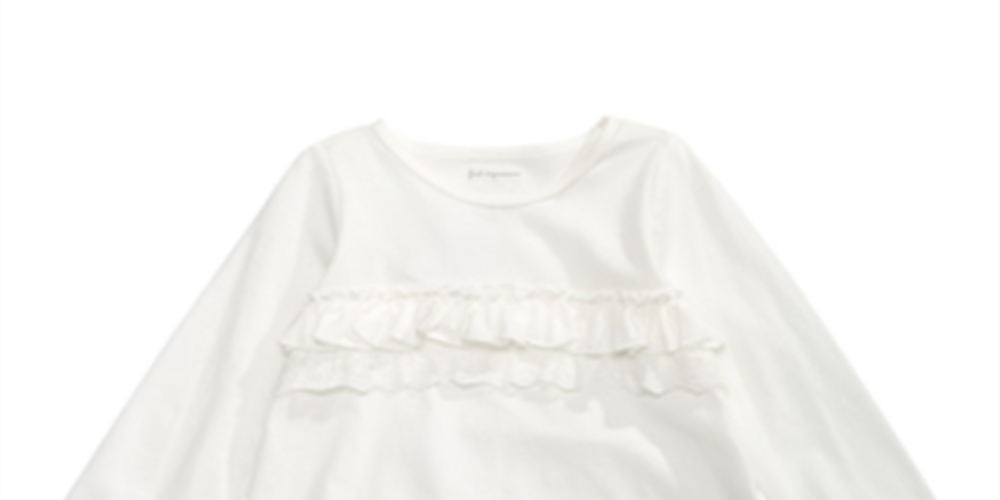 First Impressions Baby Girl's Cotton Ruffled T-Shirt  White Size 3-6M