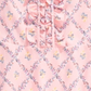 Monteau Big Girl's Floral Print Ruffle Top Pink Size X-Large