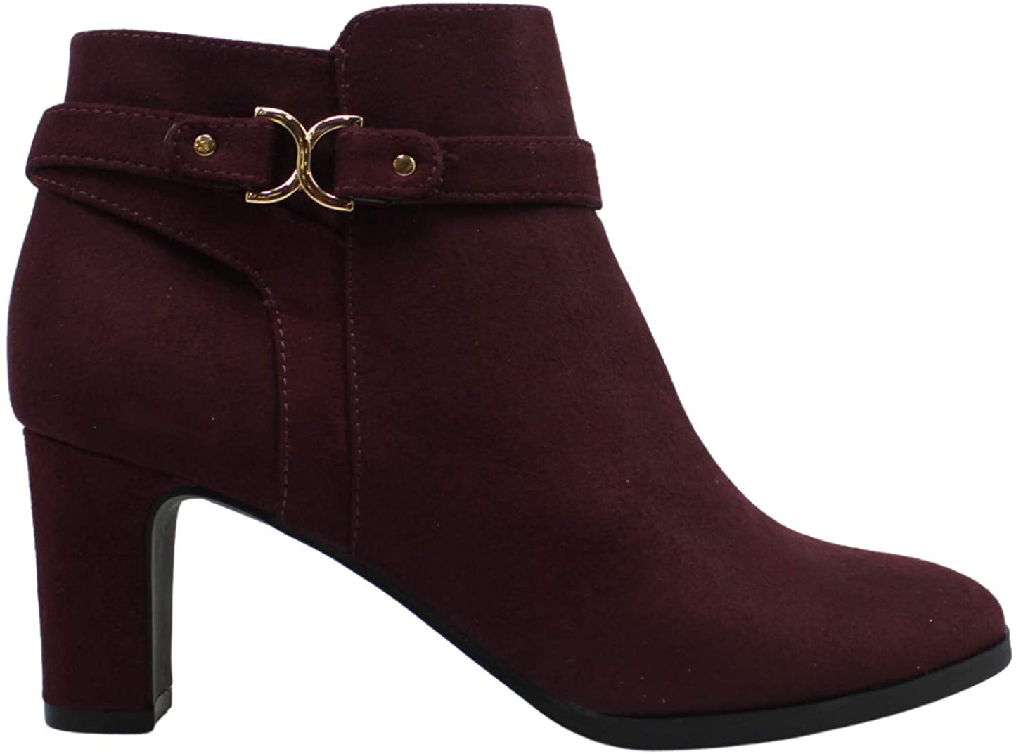 Charter Club Women's Pixxy Faux Suede Booties Dress Boots Wine Size 6M