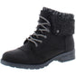 WHITE MOUNTAIN Womens Sandro Faux Leather Combat Boots Black 6 M