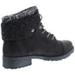 WHITE MOUNTAIN Womens Sandro Faux Leather Combat Boots Black 6 M