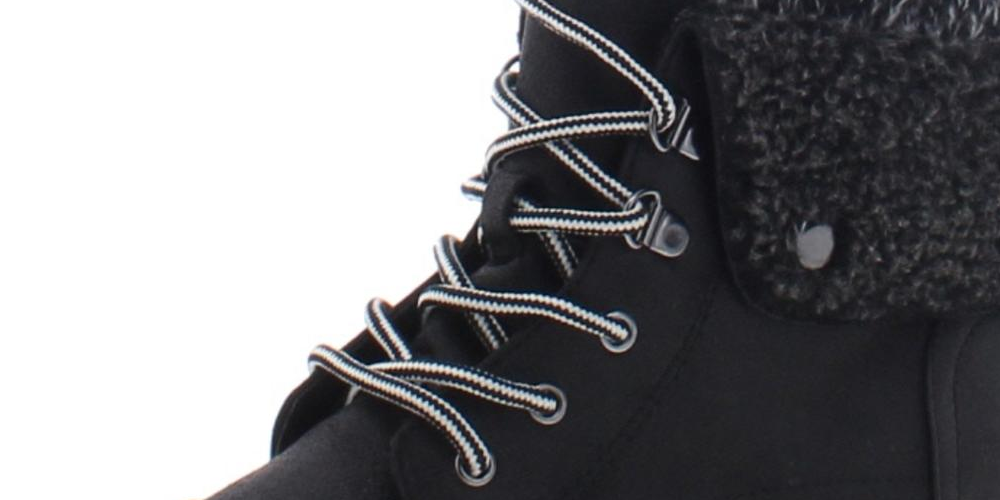 WHITE MOUNTAIN Womens Sandro Faux Leather Combat Boots Black 6 M