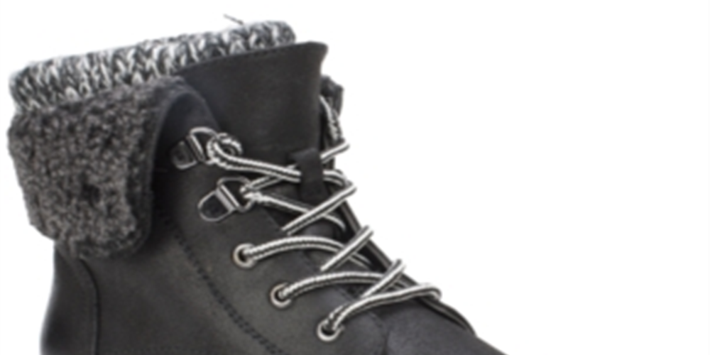 WHITE MOUNTAIN Womens Sandro Faux Leather Combat Boots Black 6 M