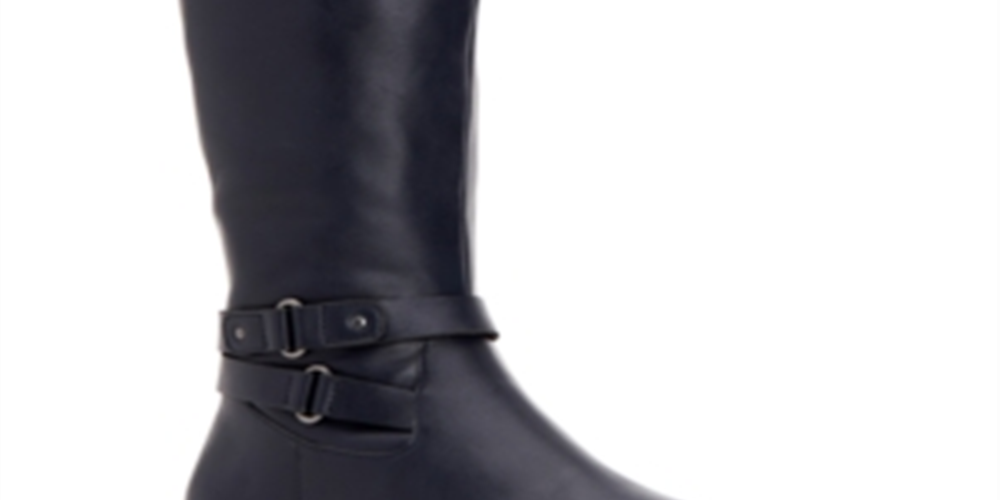 Style & Co. Womens Kindell Closed Toe Mid-Calf Fashion Boots Navy Blue Size 6