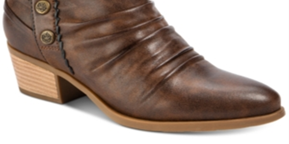 Baretraps Women's Bethany Ankle Almond Toe Booties Brown  Size 6,