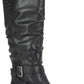 White Mountain Shoes"LIONA" Women's Wide Calf Boot Black Size 6