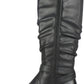 White Mountain Shoes"LIONA" Women's Wide Calf Boot Black Size 6