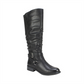 White Mountain Shoes"LIONA" Women's Wide Calf Boot Black Size 6