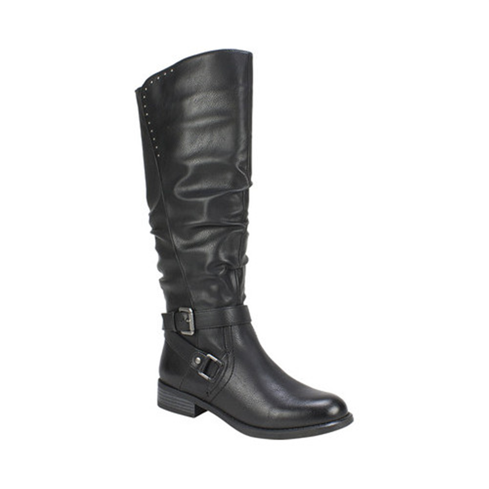 White Mountain Shoes"LIONA" Women's Wide Calf Boot Black Size 6