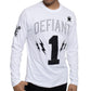 Sean John Men's Graphic Embellished T-Shirt White Size 4XL