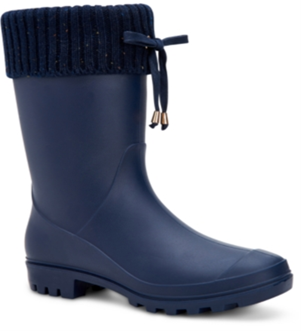 Charter Club Women's Shoes Camylla Rubber Closed Toe Mid Calf Rainboots Blue Size 6M