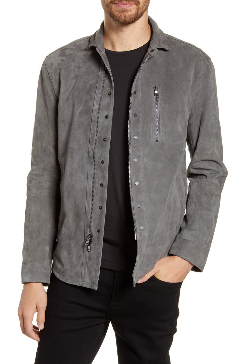 John Varvatos Collection Men's Silky Coat Regular Fit Grey Size XS