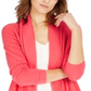 Charter Club Women's Rolled Edge Pure Cashmere Cardigan Pink Size S