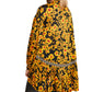 Free People Women's Floral Bell Sleeve Mock Hi Lo Top Yellow Size X-Small