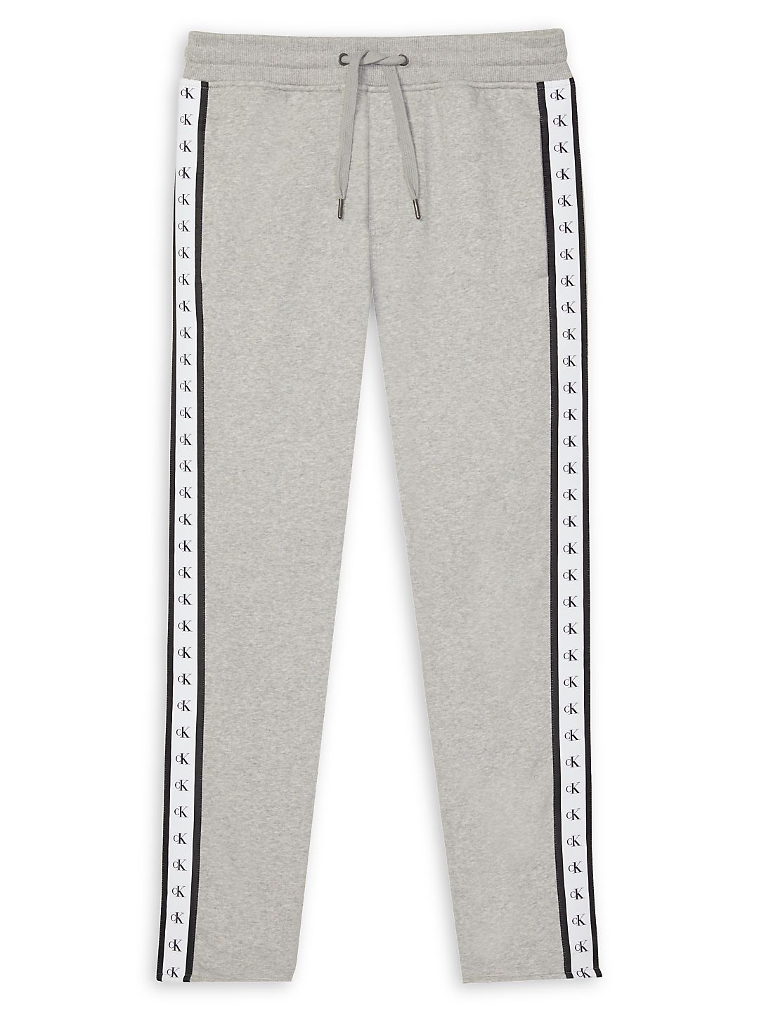 Calvin Klein Men's Logo Stripe Fleece Sweatpants Gray Size 24