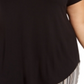 Alfani Women's Plus Lurex Trim Short Sleeves T-Shirt Black Size 1X