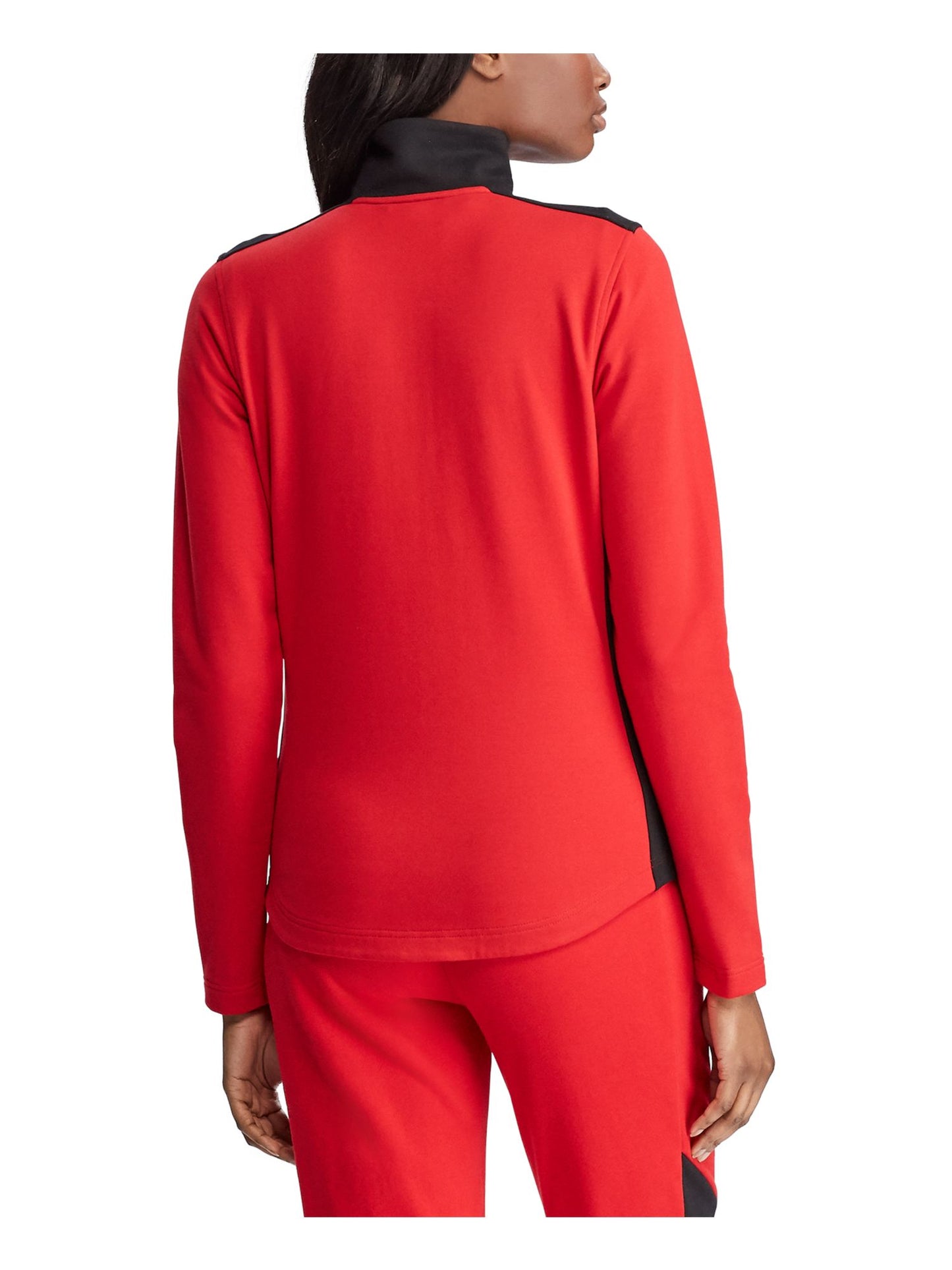 Ralph Lauren Women's Color Block Ziup Jacket Red Size Medium