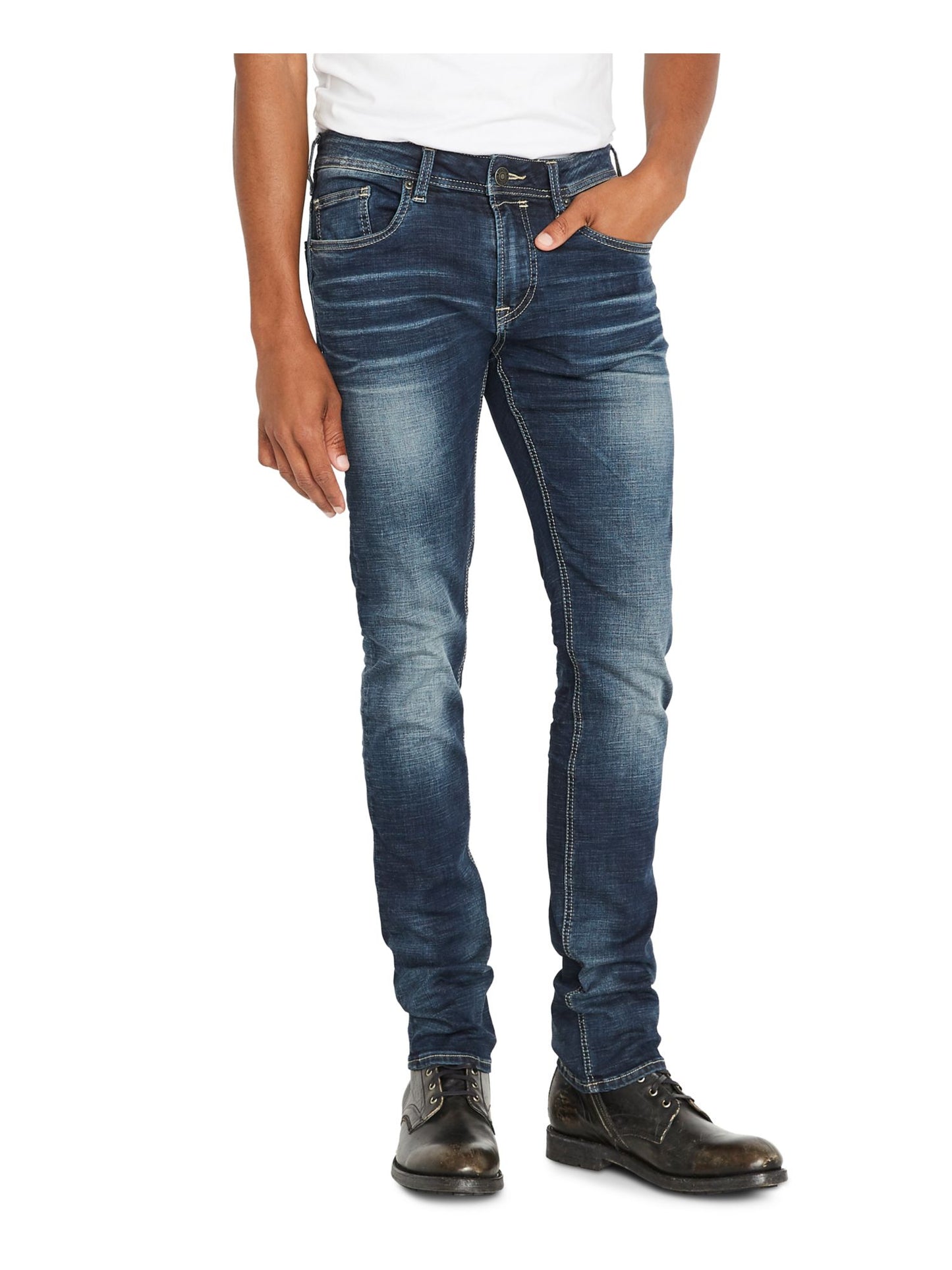 Buffalo Men's Straight Leg Heather Jeans Blue Size 32 X 30