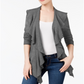Karen Scott Women's Ruffle Front Cardigan Gray Size XL