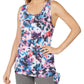 Ideology Women's Tie Dye Side Tie Tank Top Black Size Large