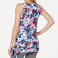 Ideology Women's Tie Dye Side Tie Tank Top Black Size Large